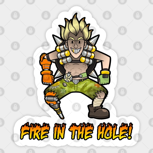 Fire in the Hole! Sticker by Red_Flare_Art